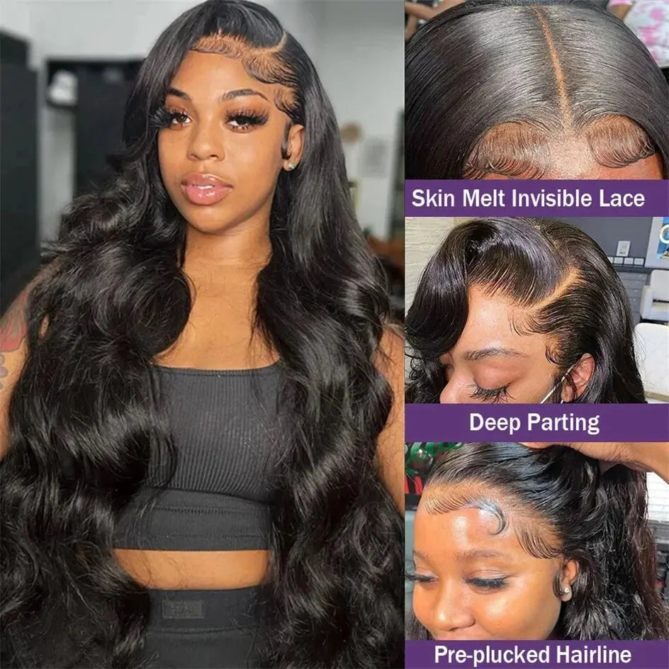 13x6 Hd Lace Frontal Human Hair Body Wave  Wigs, Lace Front Human Hair Wig JNi3 shop