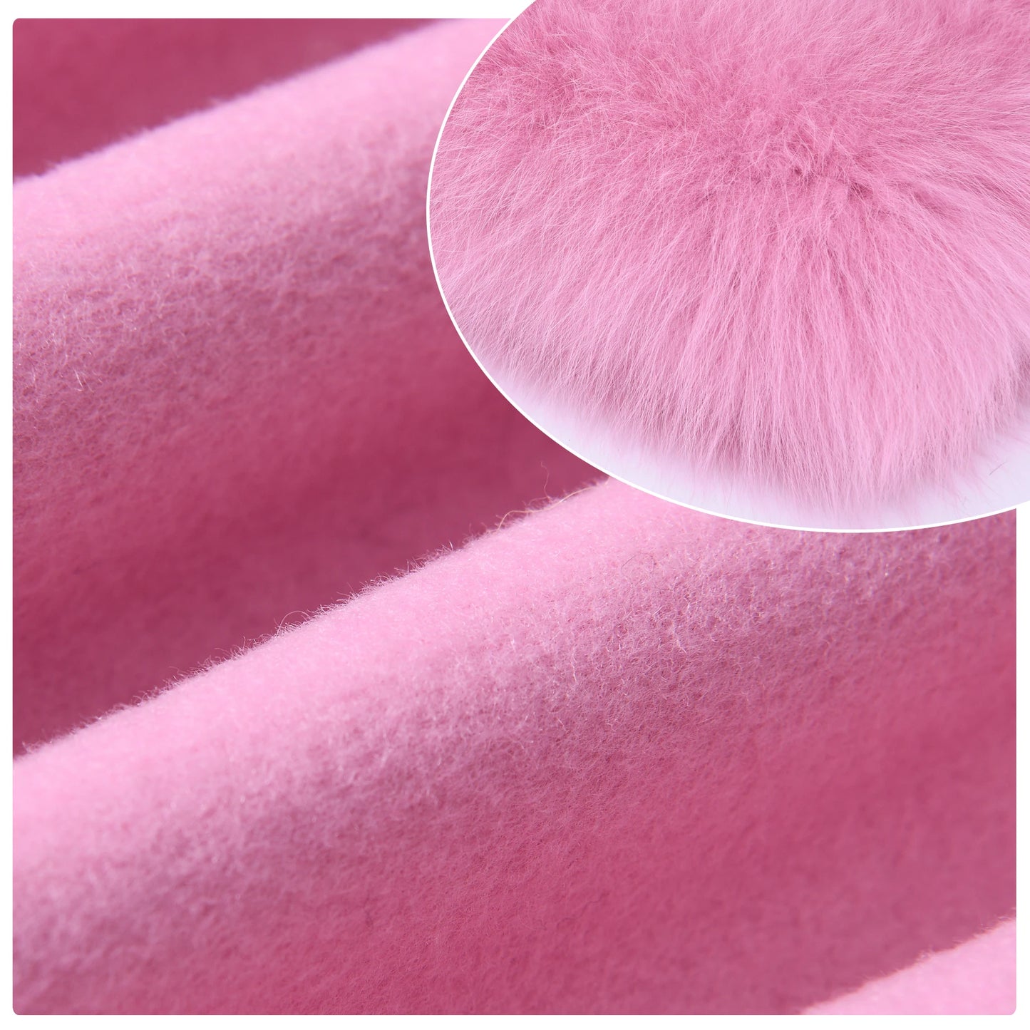 Jxwatcher Women's Wool Coats with Real Fur Cuffs Ladies Fall Fashion Wool & Blend Coats Elegant Winter Outerwear