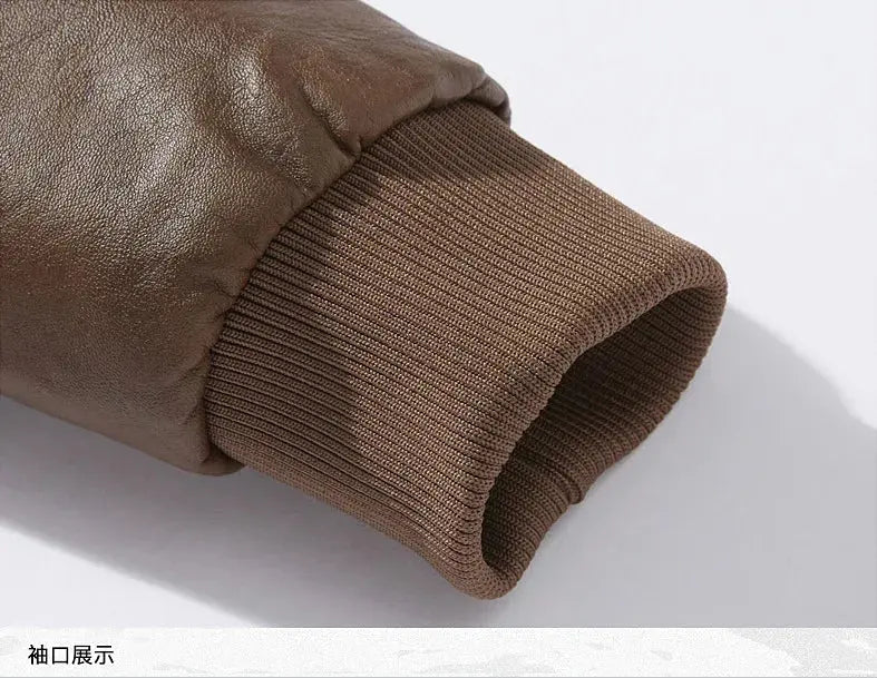 Fleece Fur Collar Windbreaker Coat Male Pu Jacket Men Thick Warm Cashmere Military Bomber Tactical Leather Jackets Mens Outwear JNi3 shop