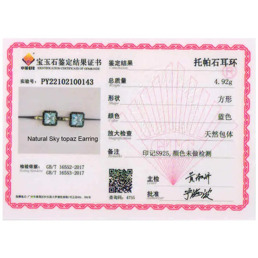 New arrival !925 sterling silver Jewelry set natural gemstone sky blue topaz earring ring women jewelry nice gift for wife JNi3 shop