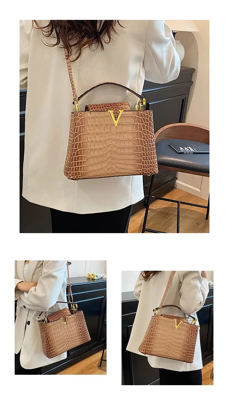Elegant Leather Classic Designer Handbag Luxury Paris Fashion Trendy For Business Women With Letter Logo Commuter Bag JNi3 shop