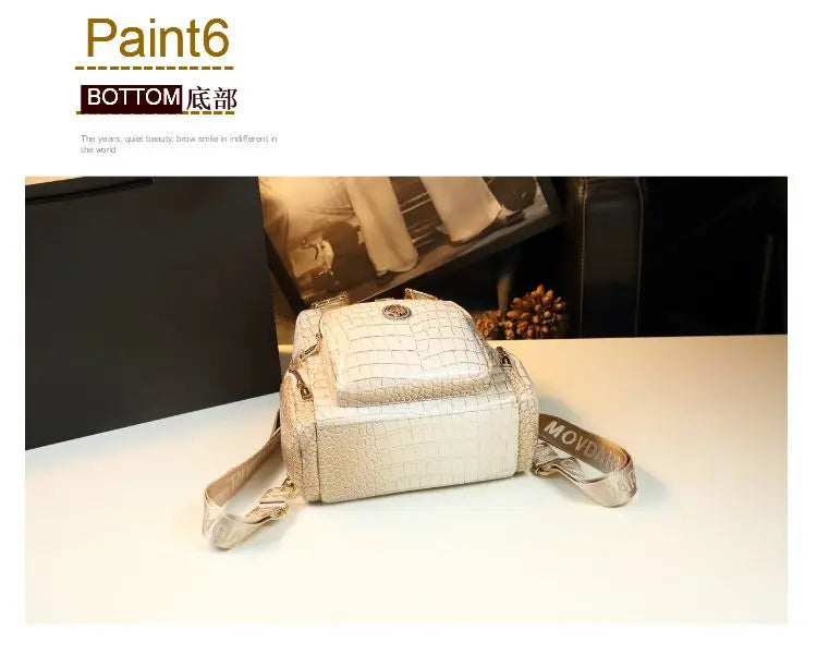 Luxury Designer Brand New High Quality Cowhide Backpack Female Fashion Large Capacity Hand Bill Shoulder Multi-functional Bag