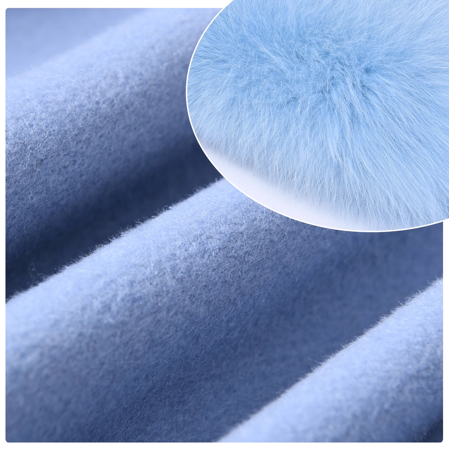 Jxwatcher Women's Wool Coats with Real Fur Cuffs Ladies Fall Fashion Wool & Blend Coats Elegant Winter Outerwear