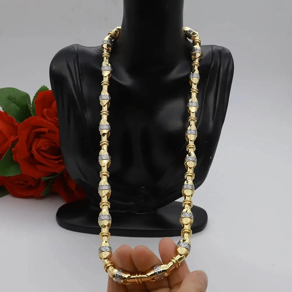 Brazillian Gold Color Necklace 24 In Neck Chain For Woman Men Fashion Wedding Engagement Jewelry Cjdropshipping