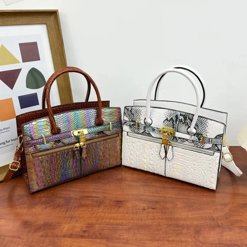 Classic Elegant Women's Leather Tote Bag Designer Crossbody Shoulder Handbag Luxury Ladies Messenger Purse JNi3 shop