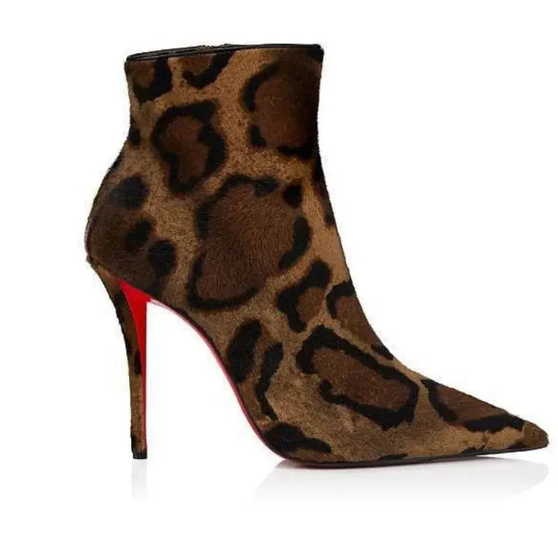 sexy suede leopardprint pointed banquetboots JNi3 shop