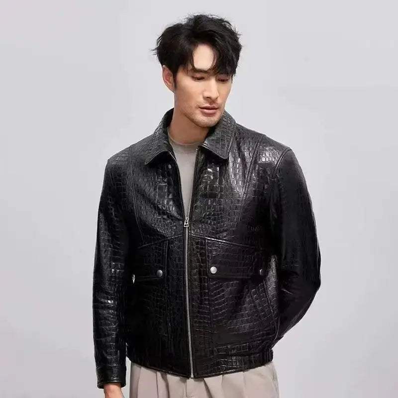 2025 new arrival high quality natural Genuine Leather coat men,male Cow leather jackets JNi3 shop