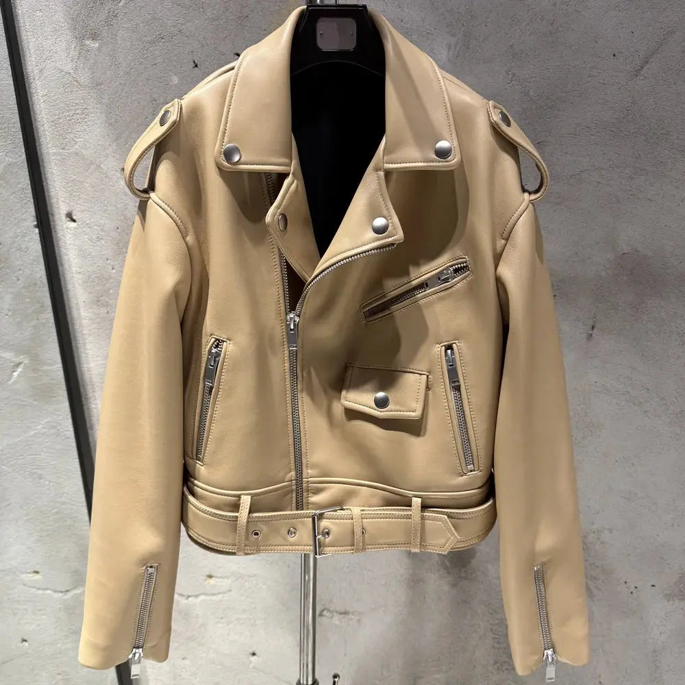 Crocdile Leather Bomber Ladies Real Sheepskin Coat Genuine Sheep Leather Biker Jacket 20325 JNi3 shop