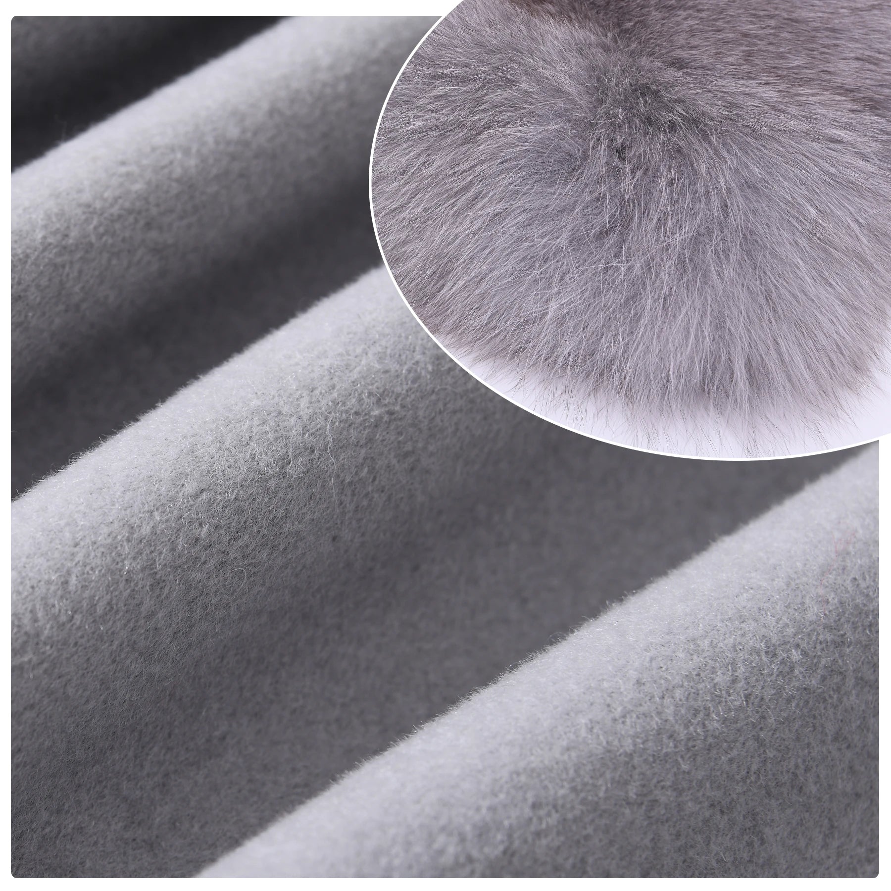 Jxwatcher Women's Wool Coats with Real Fur Cuffs Ladies Fall Fashion Wool & Blend Coats Elegant Winter Outerwear