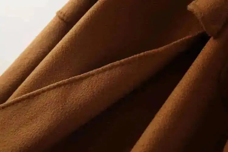 LANMREM 2025 High-End Water Ripple Double-Sided Wool Coat | Long Robe-Style