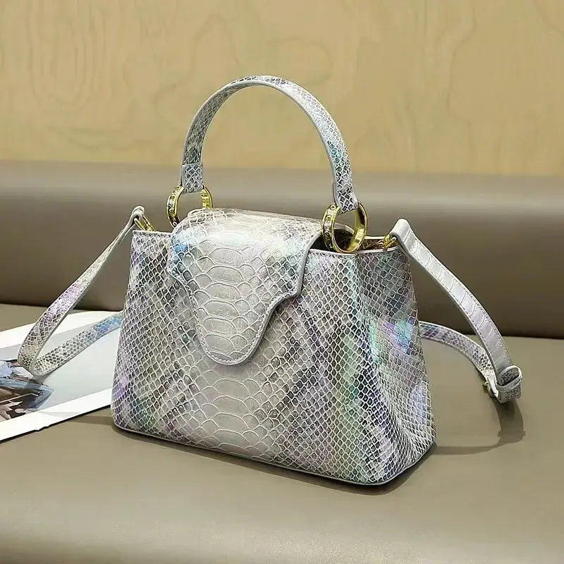 2025 Women's Light Luxury Shoulder Bag - New High-End Python Pattern, Fashionable Versatile Crossbody Handbag JNi3 shop