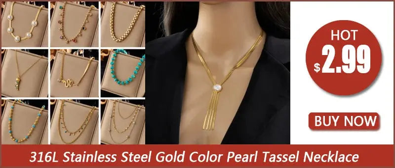 DIEYURO 316L Stainless Steel Gold Color Snake Chain Necklace Bracelets For Women Girl New Waterproof Jewelry Set Wedding Gift JNi3 shop