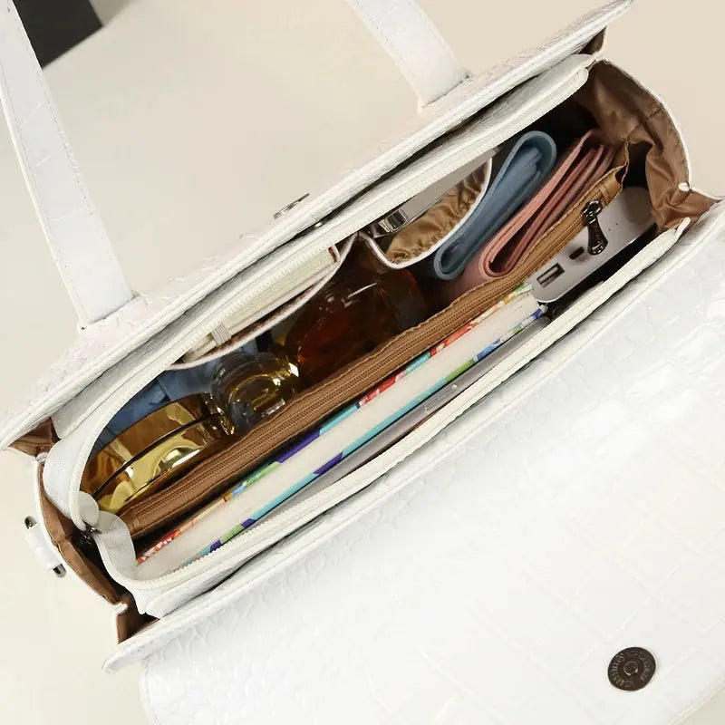 Luxury Designer Brand New High Quality Cowhide Fashion Shoulder Bag Women's Crocodile Print Сумка Женская Hot Sale JNi3 shop