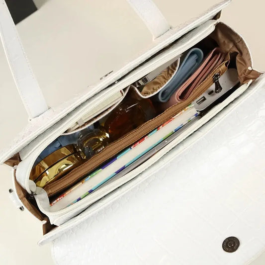 Luxury Designer Brand New High Quality Cowhide Fashion Shoulder Bag Women's Crocodile Print Сумка Женская Hot Sale JNi3 shop