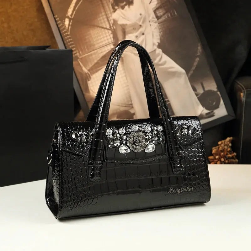 Luxury Designer Brand New High Quality Cowhide Fashion Shoulder Bag Women's Crocodile Print Сумка Женская Hot Sale JNi3 shop