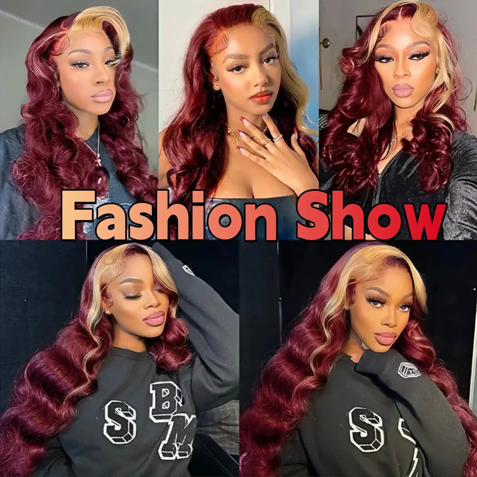 Colored Highlight Hd Transparent Body Wave Lace Front Wigs Omber Blonde With Burgundy Red Human Hair Wigs Brazilian JNi3 shop