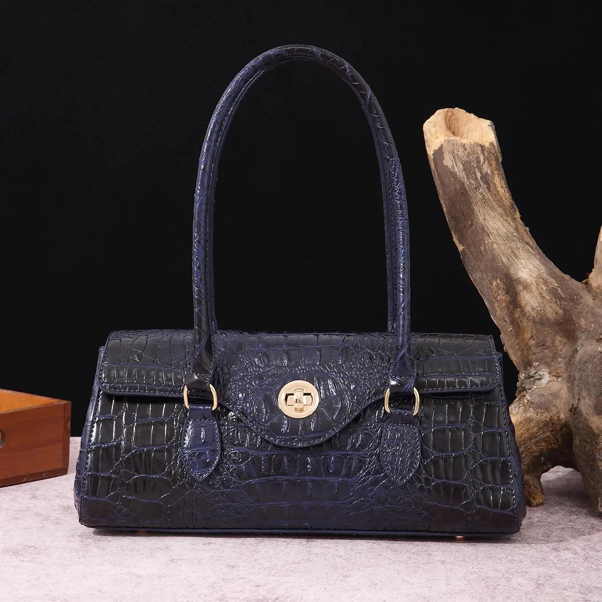 Multicolor Crocodile Pattern Fashion Handheld Stick Bag Large Capacity One Shoulder Underarm Bag Women's Luxury Handbag JNi3 shop