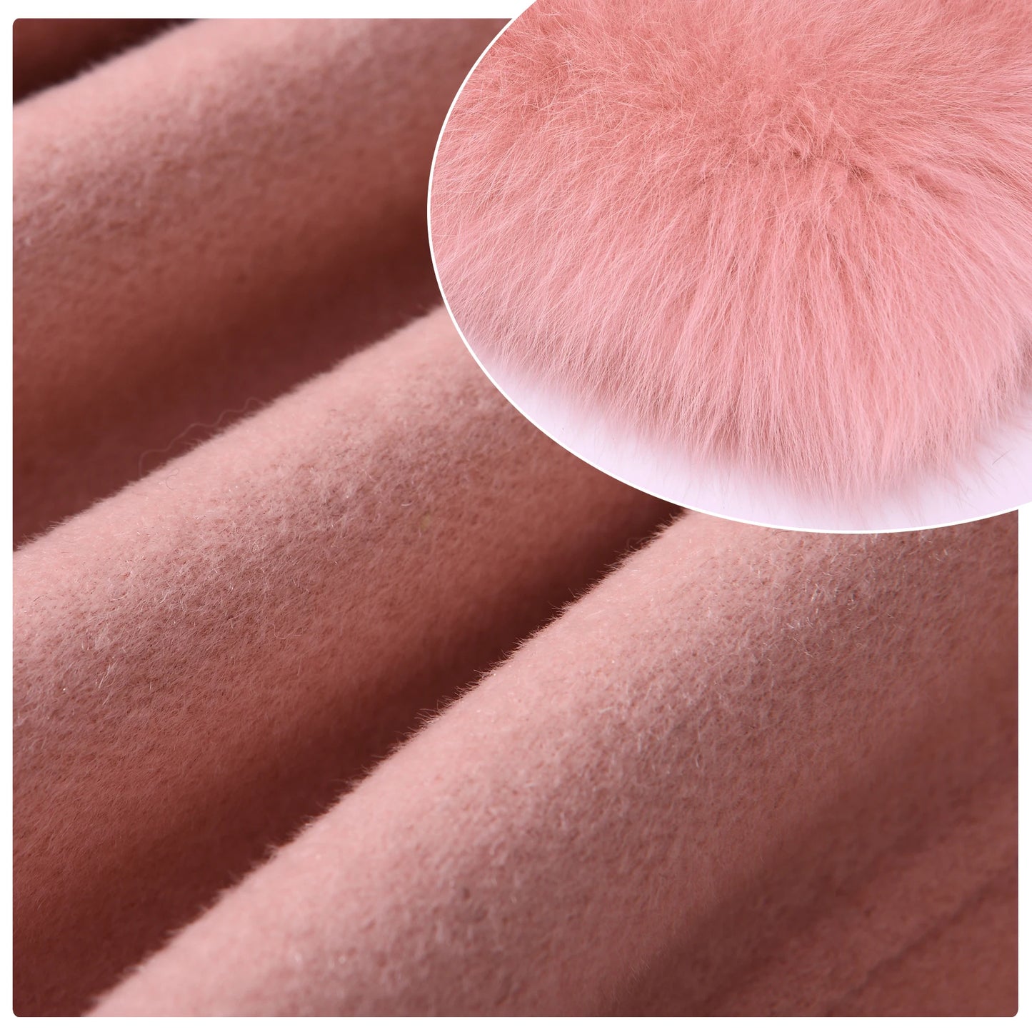 Jxwatcher Women's Wool Coats with Real Fur Cuffs Ladies Fall Fashion Wool & Blend Coats Elegant Winter Outerwear