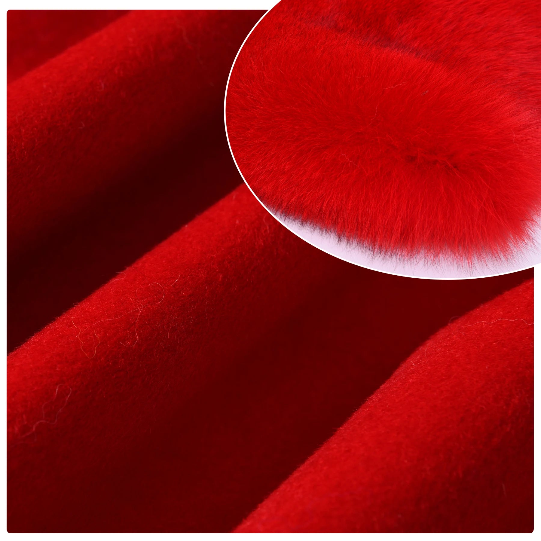 Jxwatcher Women's Wool Coats with Real Fur Cuffs Ladies Fall Fashion Wool & Blend Coats Elegant Winter Outerwear