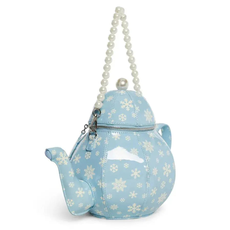 Handbags with teapot design with creative vintage print for women shoulder bag with pearl chains designer luxury shoulder strap JNi3 shop