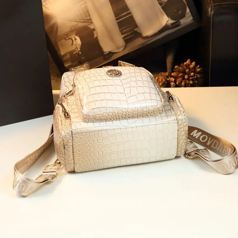 Luxury Designer Brand New High Quality Cowhide Backpack Female Fashion Large Capacity Hand Bill Shoulder Multi-functional Bag