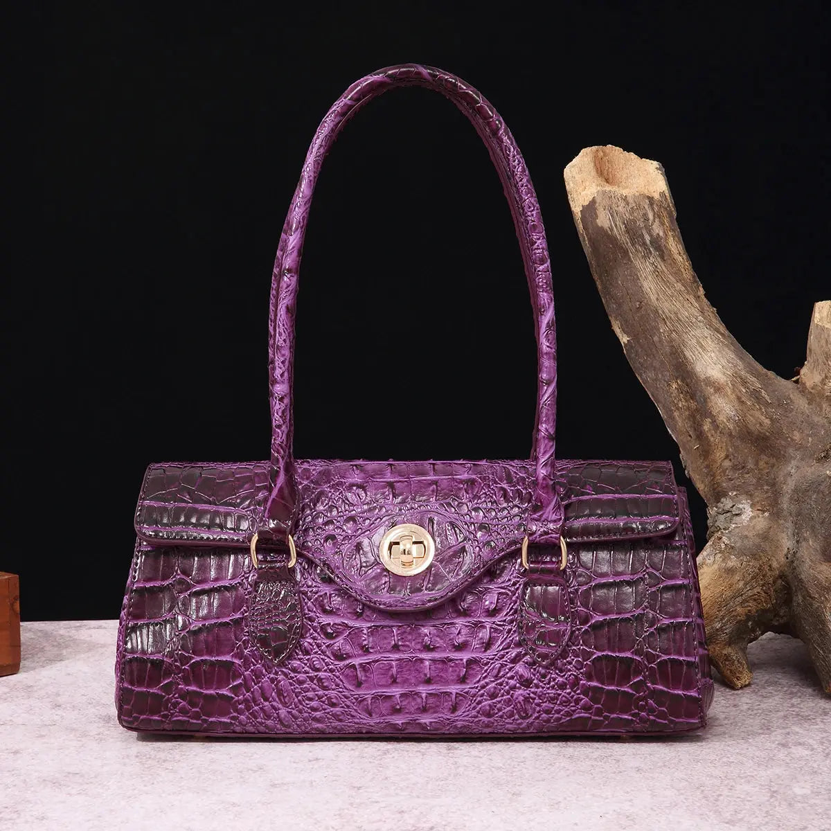 Multicolor Crocodile Pattern Fashion Handheld Stick Bag Large Capacity One Shoulder Underarm Bag Women's Luxury Handbag JNi3 shop
