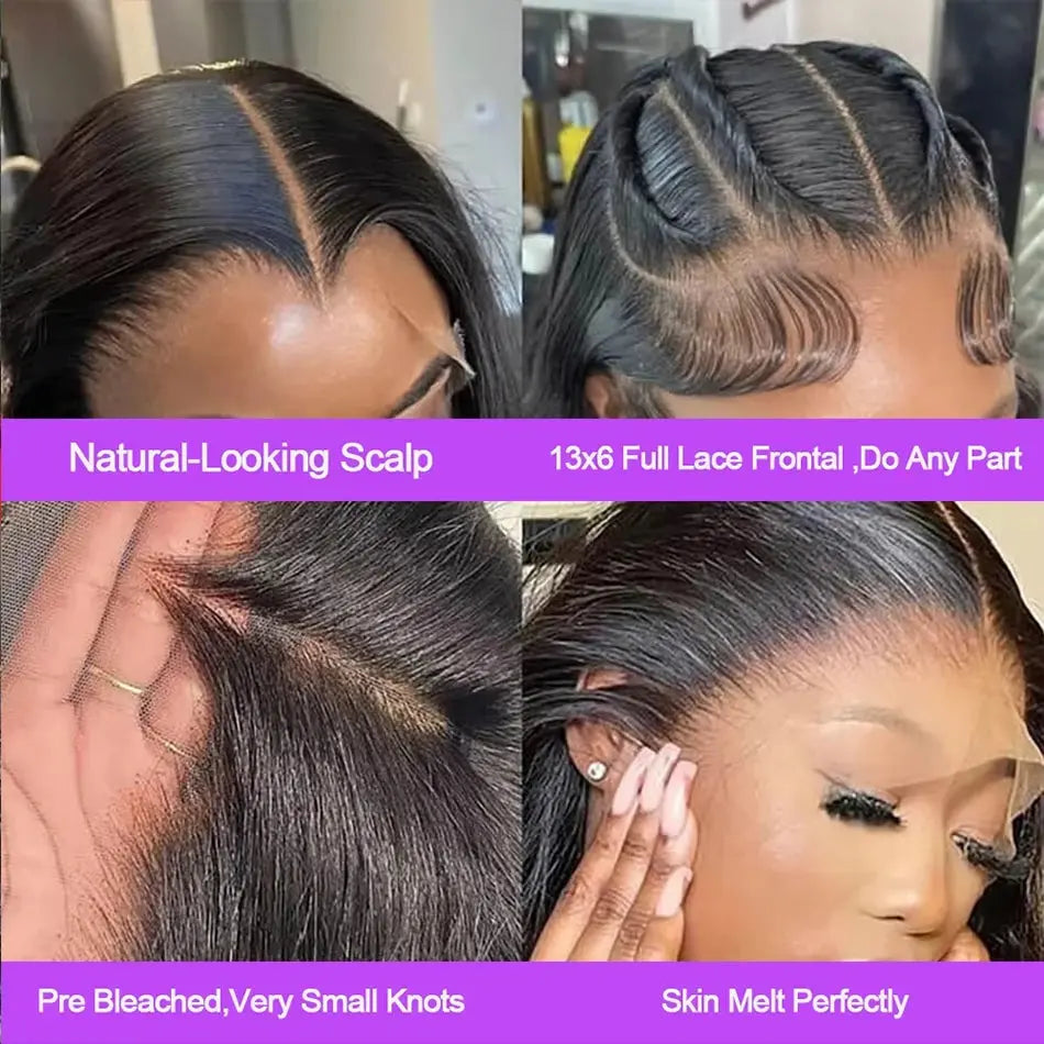 Body Wave Human Hair Short Bob Wig 13x6 HD Transparent  Lace Frontal Wigs 360 HD Full Lace Human Hair Wig Pre-Plucked JNi3 shop