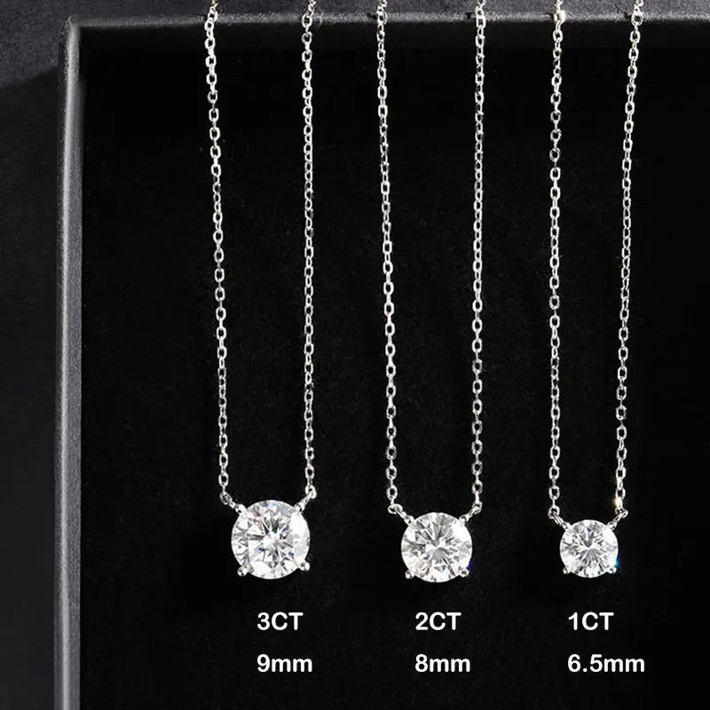 EWYA Luxury 1/2/3/5CT Real D Color Moissanite Pendant Necklace For Women Men 925 Silver Plated 18K Bridal Neck Fine Jewelry Gift JNi3 shop