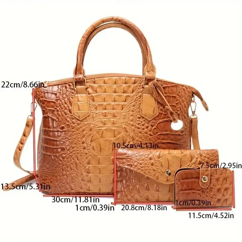 New Trendy Large Capacity Versatile Three-piece Set Commute Essential Shoulder Bag Crossbody JNi3 shop