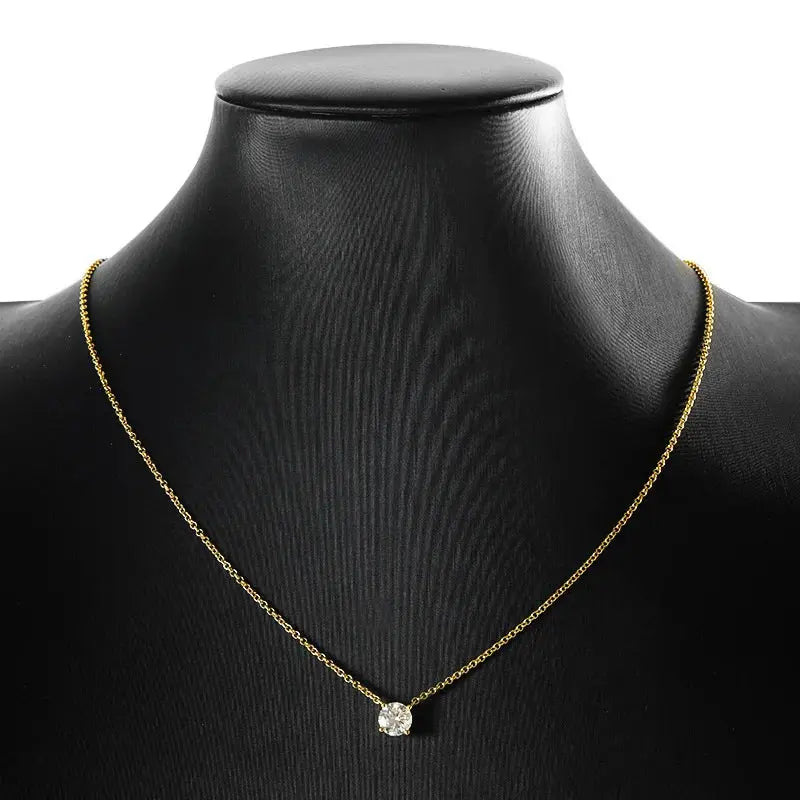 EWYA Luxury 1/2/3/5CT Real D Color Moissanite Pendant Necklace For Women Men 925 Silver Plated 18K Bridal Neck Fine Jewelry Gift JNi3 shop