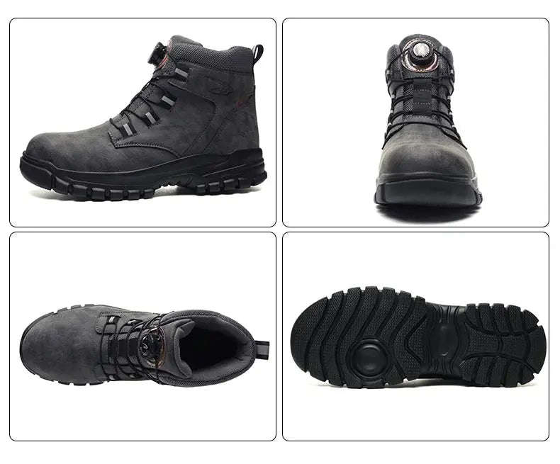 Waterproof Safety Boots Men Indestructible Steel Toe Work Boots Anti-smash Stab-resistant Safety Shoes Biker Botas Para Hombre JNi3 shop