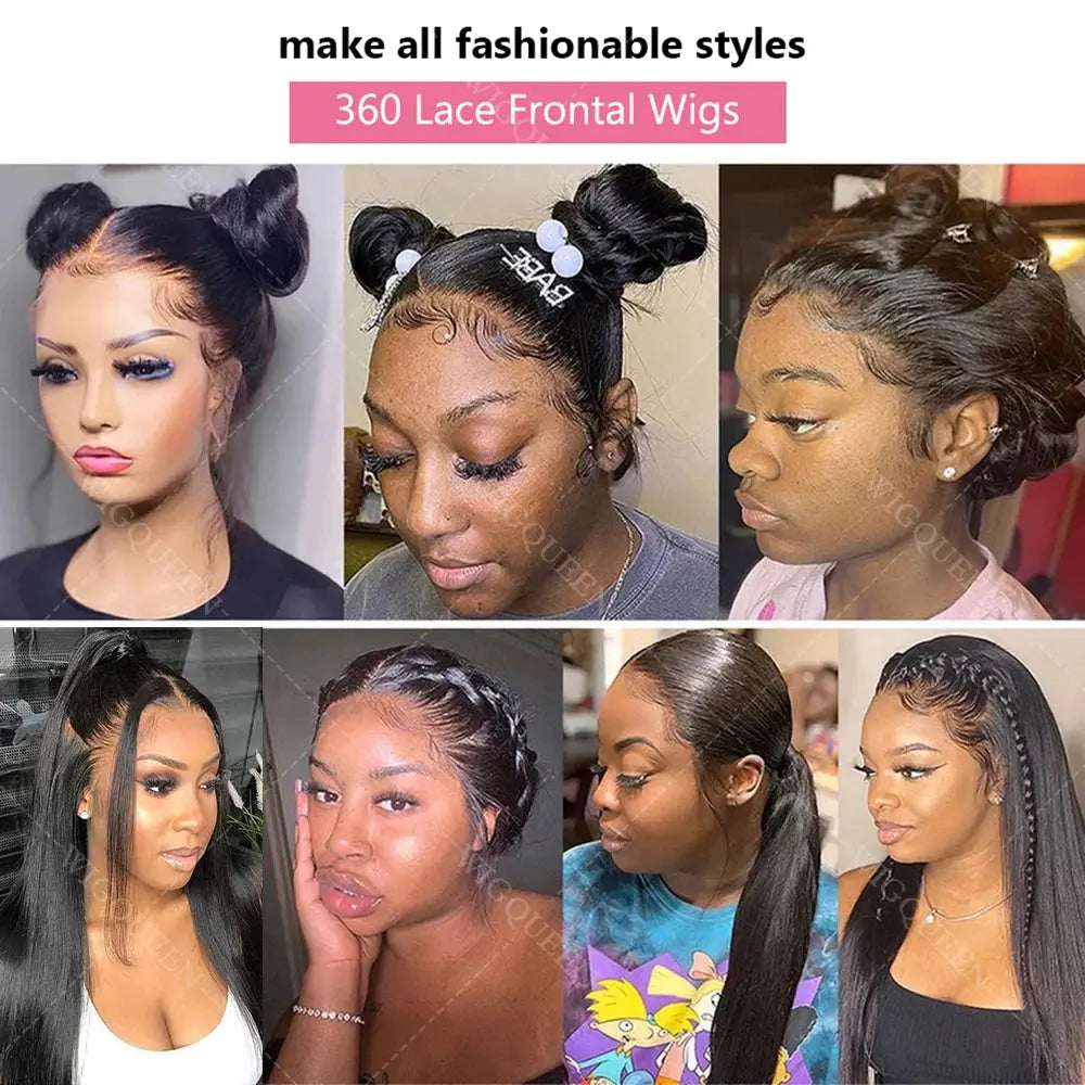 Bone Straight 13x4 Lace Frontal Wig For Women 5x5 Glueless Invisi-Drawstring Black Human Hair Wigs 360 Full Lace Wig Human Hair JNi3 shop