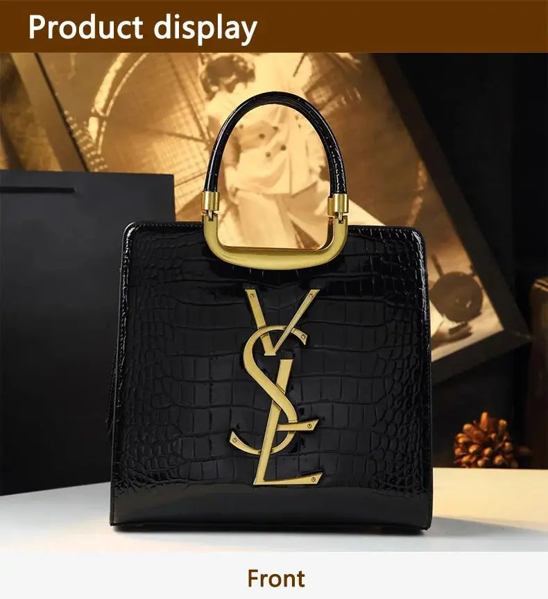 A new style of light luxury and fashionable women's mother bag with a large capacity hand-held tote in crocodile pattern JNi3 shop