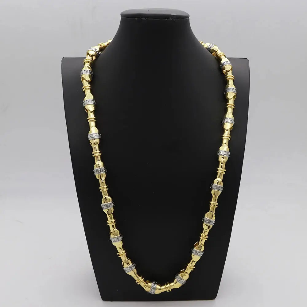 Brazillian Gold Color Necklace 24 In Neck Chain For Woman Men Fashion Wedding Engagement Jewelry Cjdropshipping