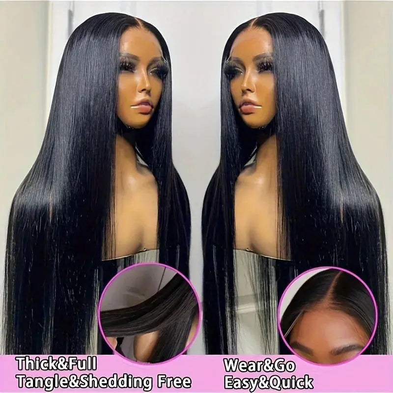 Bone Straight 13x4 Lace Frontal Wig For Women 5x5 Glueless Invisi-Drawstring Black Human Hair Wigs 360 Full Lace Wig Human Hair JNi3 shop