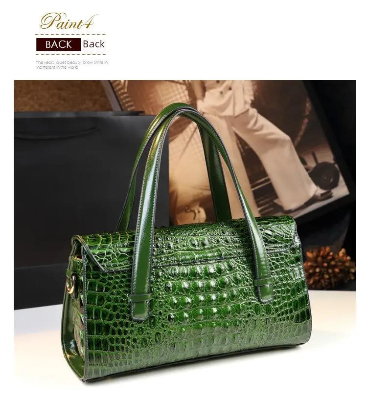 Hong Kong Boston Middle-Aged Crocodile Leather Women's Bag JNi3 shop