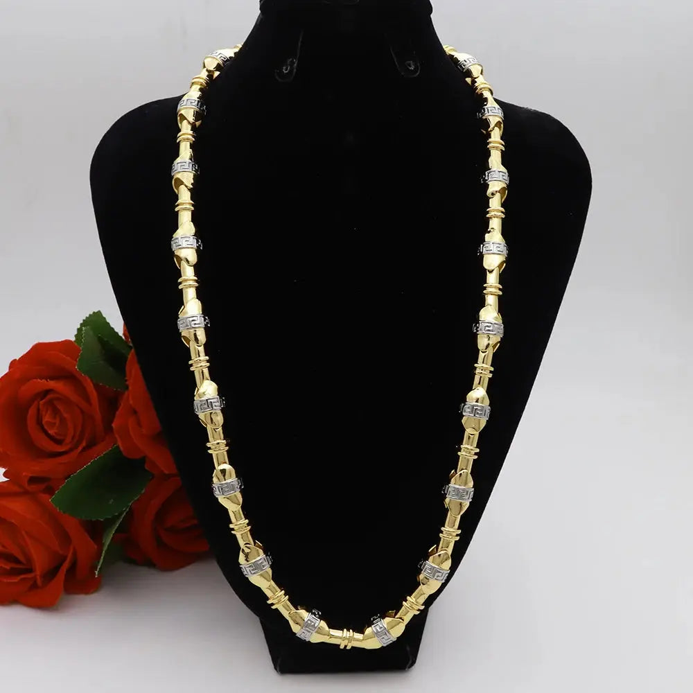Brazillian Gold Color Necklace 24 In Neck Chain For Woman Men Fashion Wedding Engagement Jewelry Cjdropshipping