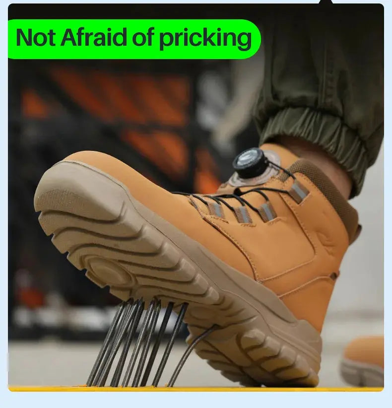 Waterproof Safety Boots Men Indestructible Steel Toe Work Boots Anti-smash Stab-resistant Safety Shoes Biker Botas Para Hombre JNi3 shop