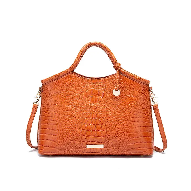 crocodile pattern colorful solid color high-end retro women's handbag JNi3 shop