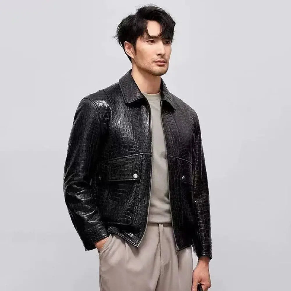 2025 new arrival high quality natural Genuine Leather coat men,male Cow leather jackets JNi3 shop