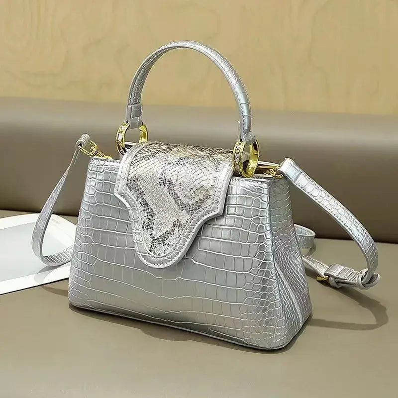 2025 Women's Light Luxury Shoulder Bag - New High-End Python Pattern, Fashionable Versatile Crossbody Handbag JNi3 shop