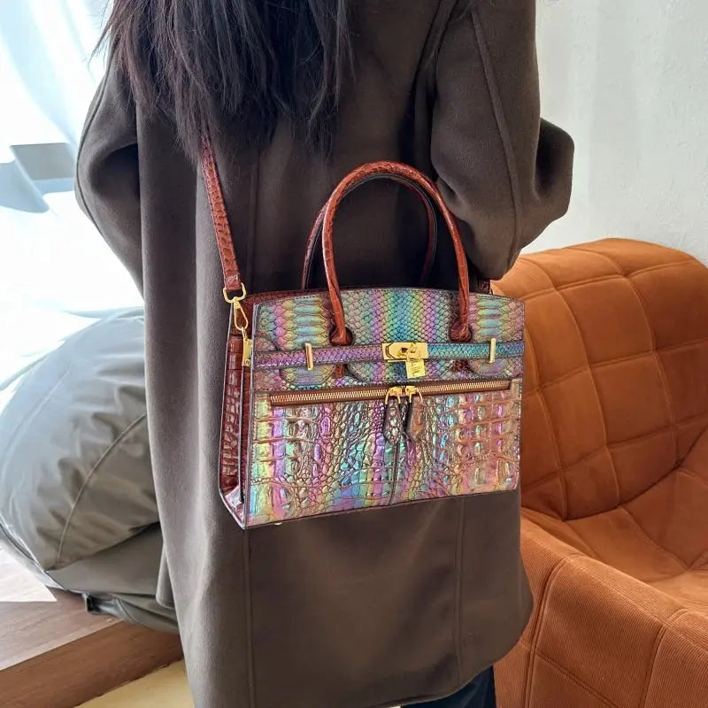 Classic Elegant Women's Leather Tote Bag Designer Crossbody Shoulder Handbag Luxury Ladies Messenger Purse JNi3 shop