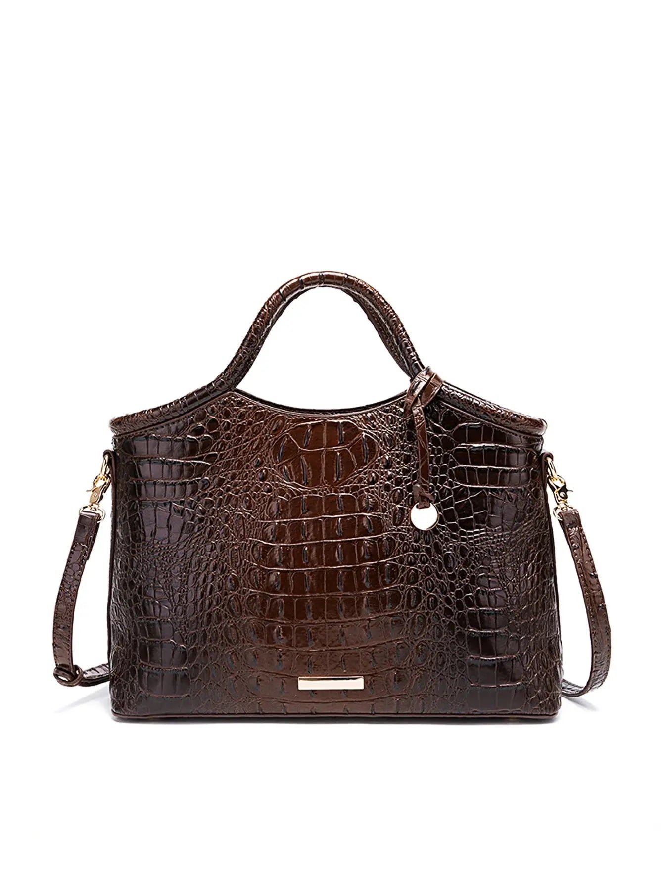 crocodile pattern colorful solid color high-end retro women's handbag JNi3 shop