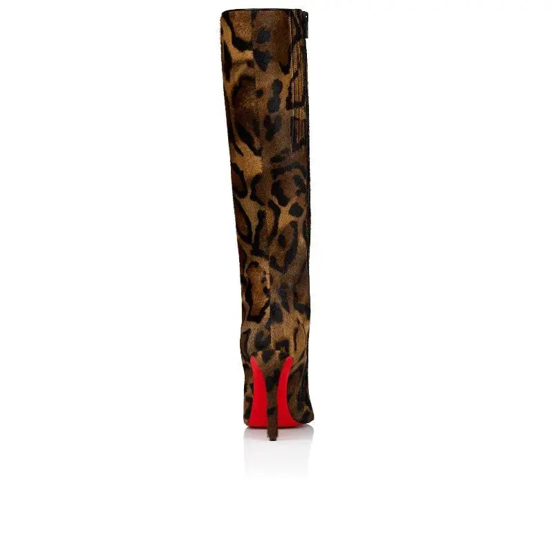 sexy suede leopardprint pointed banquetboots JNi3 shop