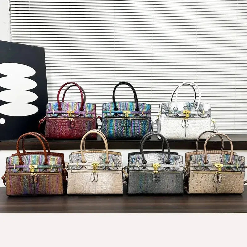 Classic Elegant Women's Leather Tote Bag Designer Crossbody Shoulder Handbag Luxury Ladies Messenger Purse JNi3 shop