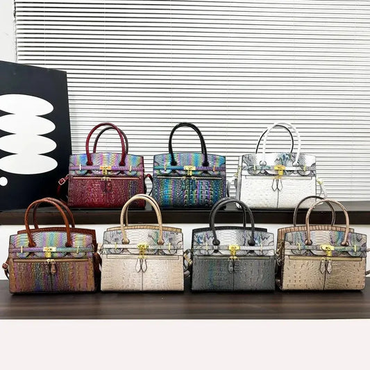 Classic Elegant Women's Leather Tote Bag Designer Crossbody Shoulder Handbag Luxury Ladies Messenger Purse JNi3 shop