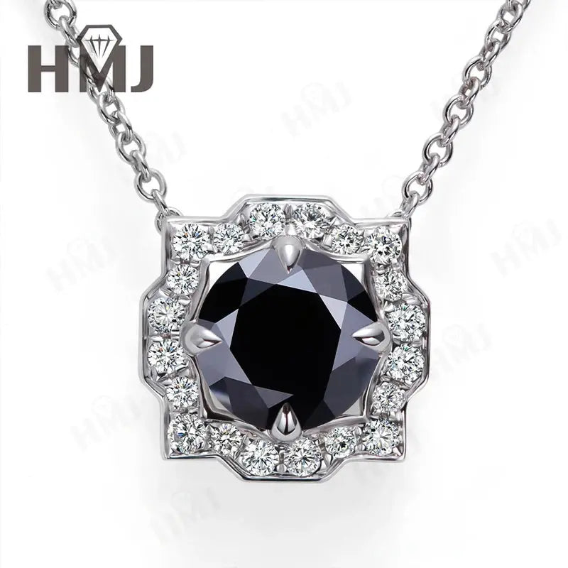Silver Pendant Necklace for Women 1CT 2CT D Color Moissanite with GRA Certificate 925 Sterling Silver Wedding Necklace Gift JNi3 shop