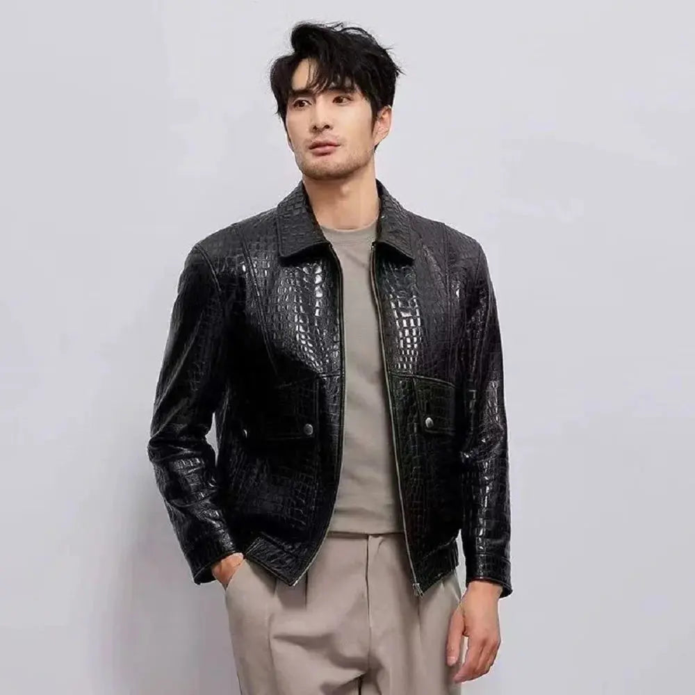 2025 new arrival high quality natural Genuine Leather coat men,male Cow leather jackets JNi3 shop