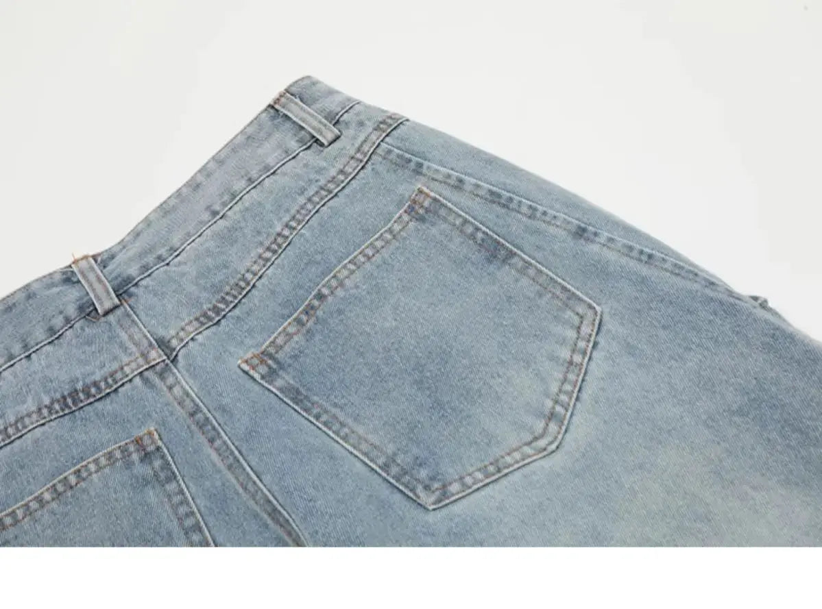 MEXZT Y2K 2000S Jeans Women Vintage Streetwear Bow Bandage Wide Leg Denim Pants Harajuku Korean Baggy Casual Straight Trousers JNi3 shop