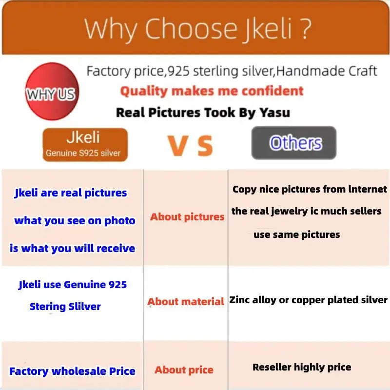 Jkeli S925 Pure silver 18k gold pendant Multi-functional single diamond necklace with six claws Zircon necklace for women  gift JNi3 shop